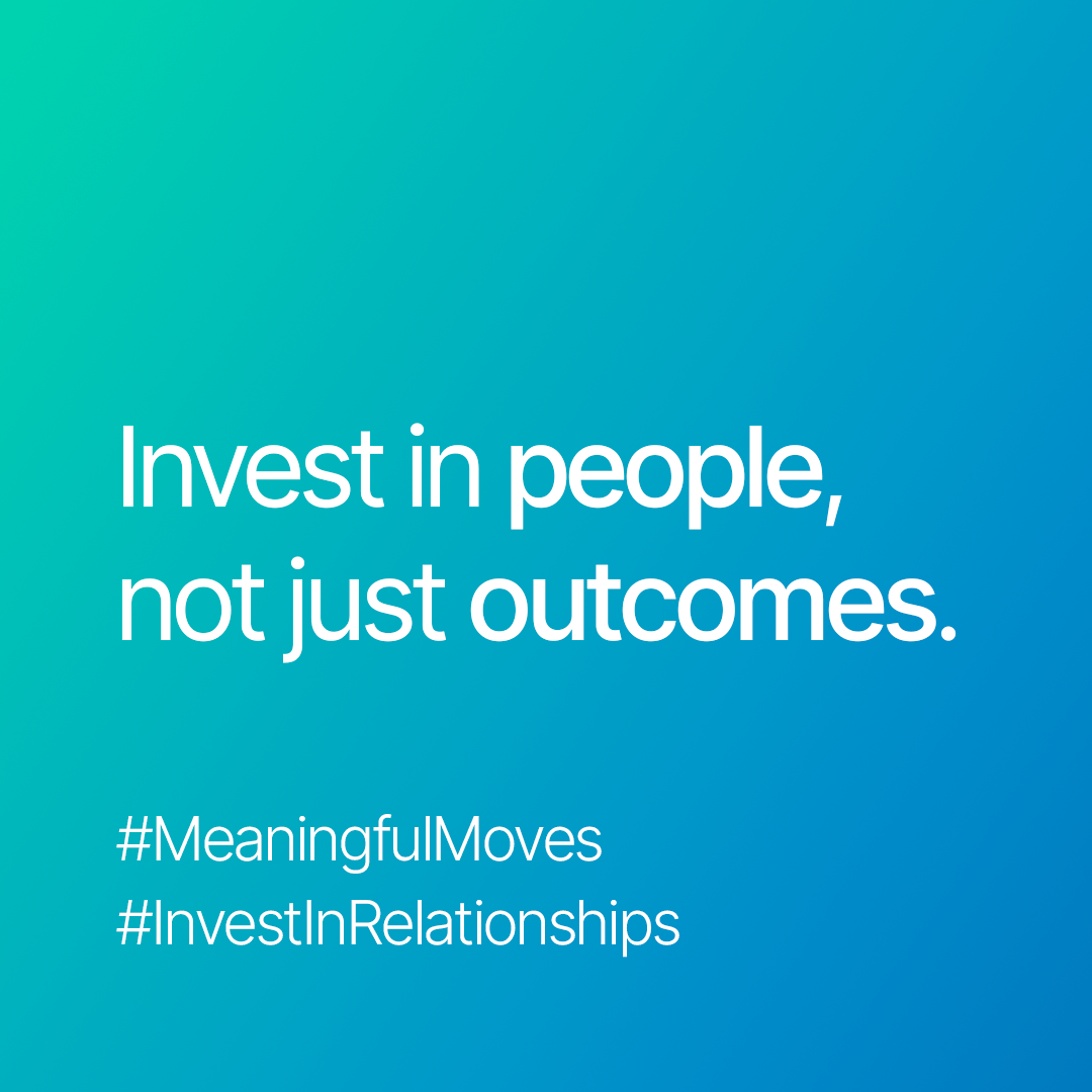 Those who matter in your career are those you invest in, without expecting any instant payoff